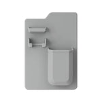 porte accessoires salle bain moderne adhésif brosse dents brosse maquillage rasoir tube dentifrice flacon