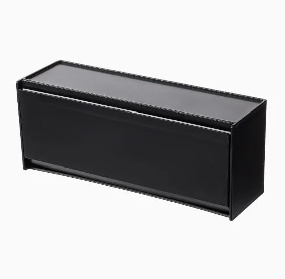 boîte rangement réutilisable blanc noir moderne compartiments éponge bâtonnets oreille cosmétiques sans perçage fixations