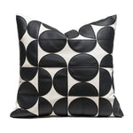 coussin géométrique laine coton contemporain beige gris noir décoratif sofa lit voiture