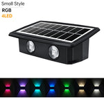 lumière solaire murale moderne adhésive led multicolore ip65 étanche jardin camping
