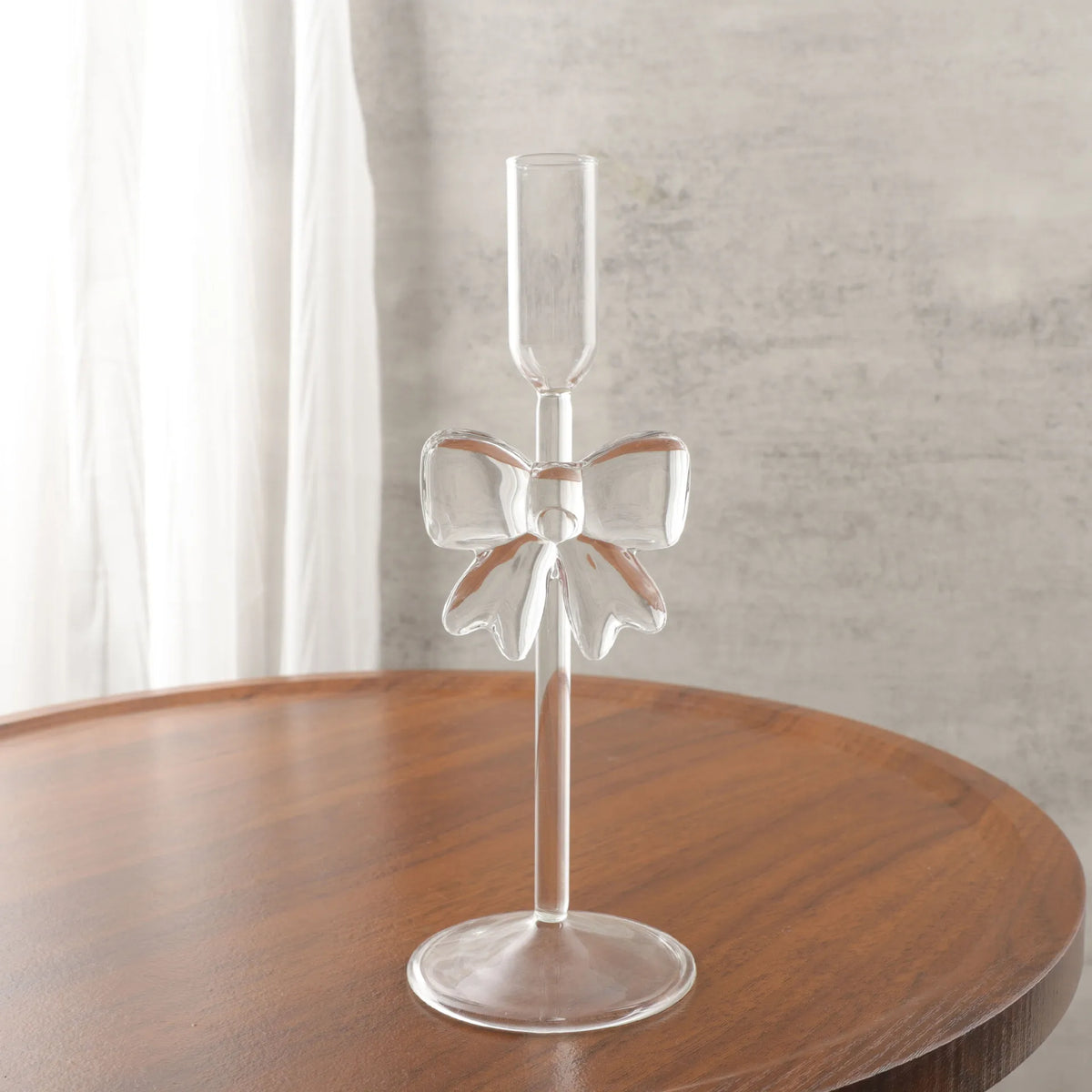 bougeoir moderne rose ruban décoratif base plate décoration table événement mariage