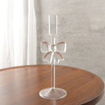 bougeoir moderne rose ruban décoratif base plate décoration table événement mariage