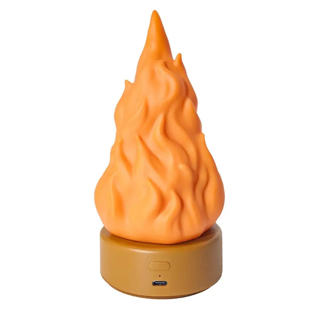 lampe led flamme simulation rechargeable orange jaune deco halloween moderne minimalisteextérieur camping veilleuse