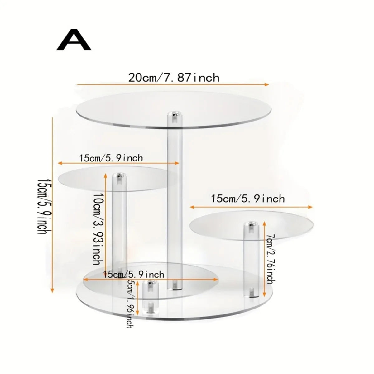 support gâteaux transparent moderne plateaux cupcakes tartes desserts anniversaire fête mariage