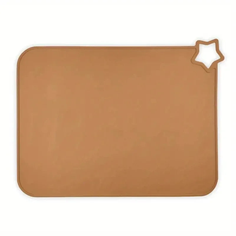 tapis sol silicone opaque moderne beige rose gris jaune vert bleu respectueux environnement