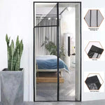 rideau moustiquaire noir velcro anti moustiques porte cuisine 80x210cm 90x210cm moderne