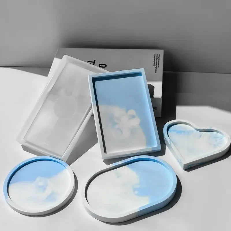 moules silicone savon blanc bleu marbré nuages moderne minimaliste artisanal DIYDecorationObjetArtisanalResinePlatreRangement