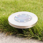lampe solaire argentée moderne led extérieure jardin paysagiste tringle noire bouton commutation