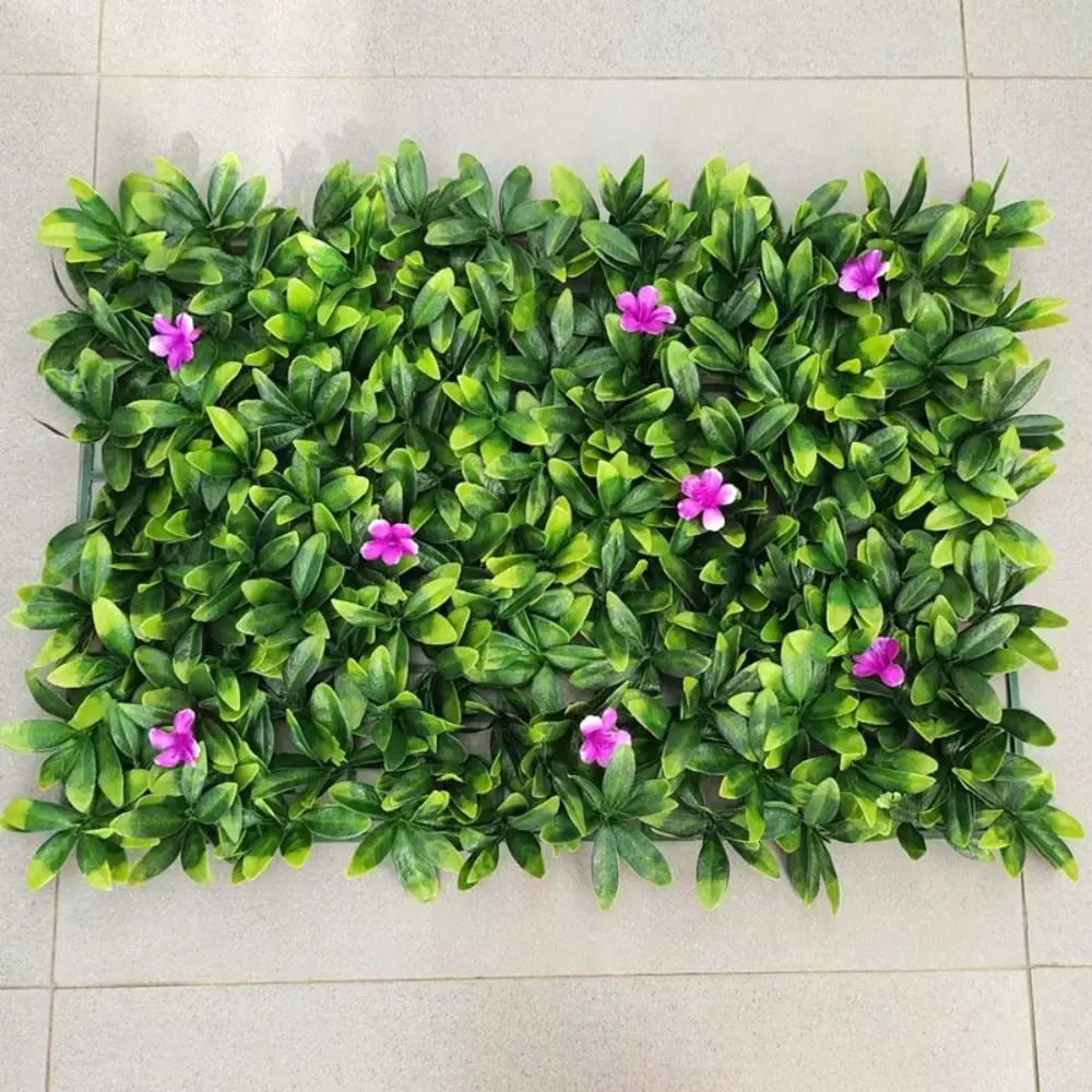 plantes artificielles modernes feuilles vertes fleurs violettes rouges extérieures décoration intime résistantes uv