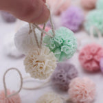 pompom bain serviettes moderne doux blanc rose vert violet jaune dentelé pratique chambre