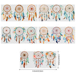 stickers adhésifs dreamcatchers fleurs plumes bohème aquarelle transparents bouteilles bois pack pièces