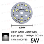 plaque led circulaire 50mm 10w blanc chaud diodes smd5730 modernes technologiques 5v 6000k 3000k
