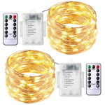 guirlande lumineuse dorées moderne 10m 100led télécommande ip67 20m 200led