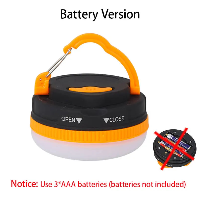 lampe camping led portable aimantée modes éclairage recharge usb compact moderne