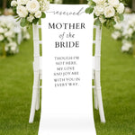 bannière mariage commémorative lettrage blanc vert bordure élégante clips decoration événement festive polyester