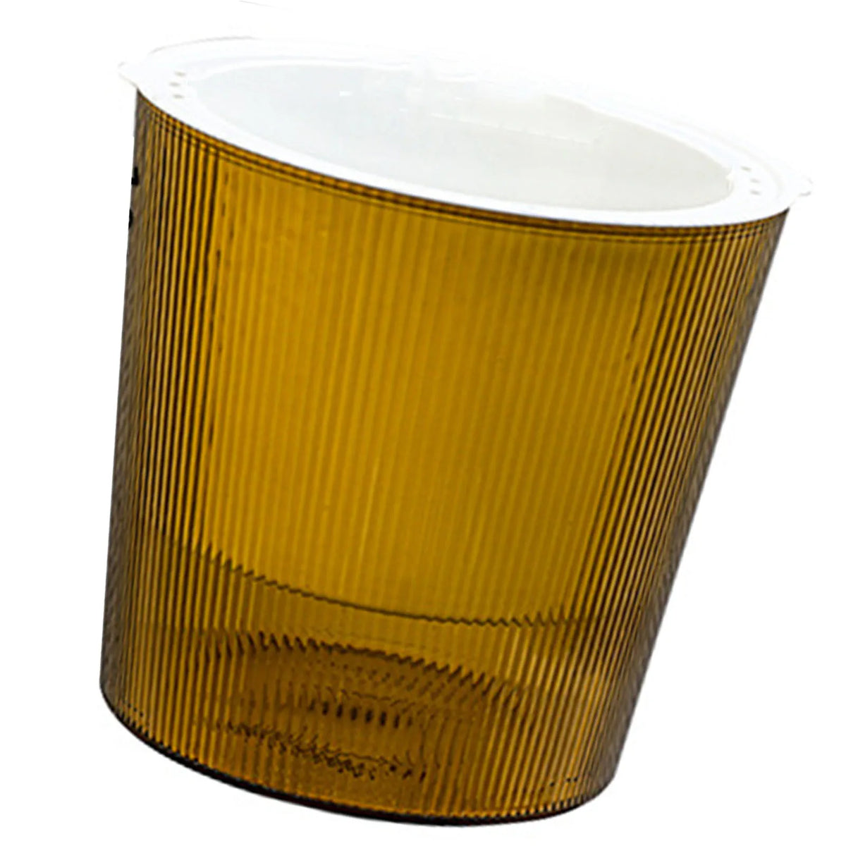 pots plantes auto arrosants résine translucide couleurs blanc vert jaune nervures vintage