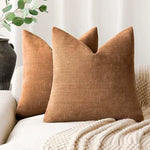 lot housses coussin carrées texture lin moderne garnissage intérieur blanc