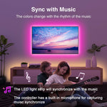 bande lumineuse led rgb flexible décoration fête télécommande application multiple couleurs