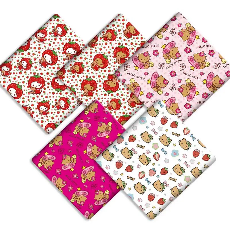 tapis souris hello kitty motifs personnages coeurs fruits fleurs couleurs multiples