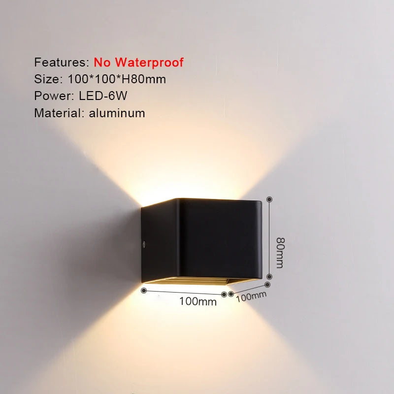applique murale moderne led noir fixée mur entrée chambre cuisine salle manger minimaliste