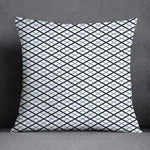 taies d'oreiller géométriques polyester bleu gris moderne maison 45x45cm non toxique respectueux environnement