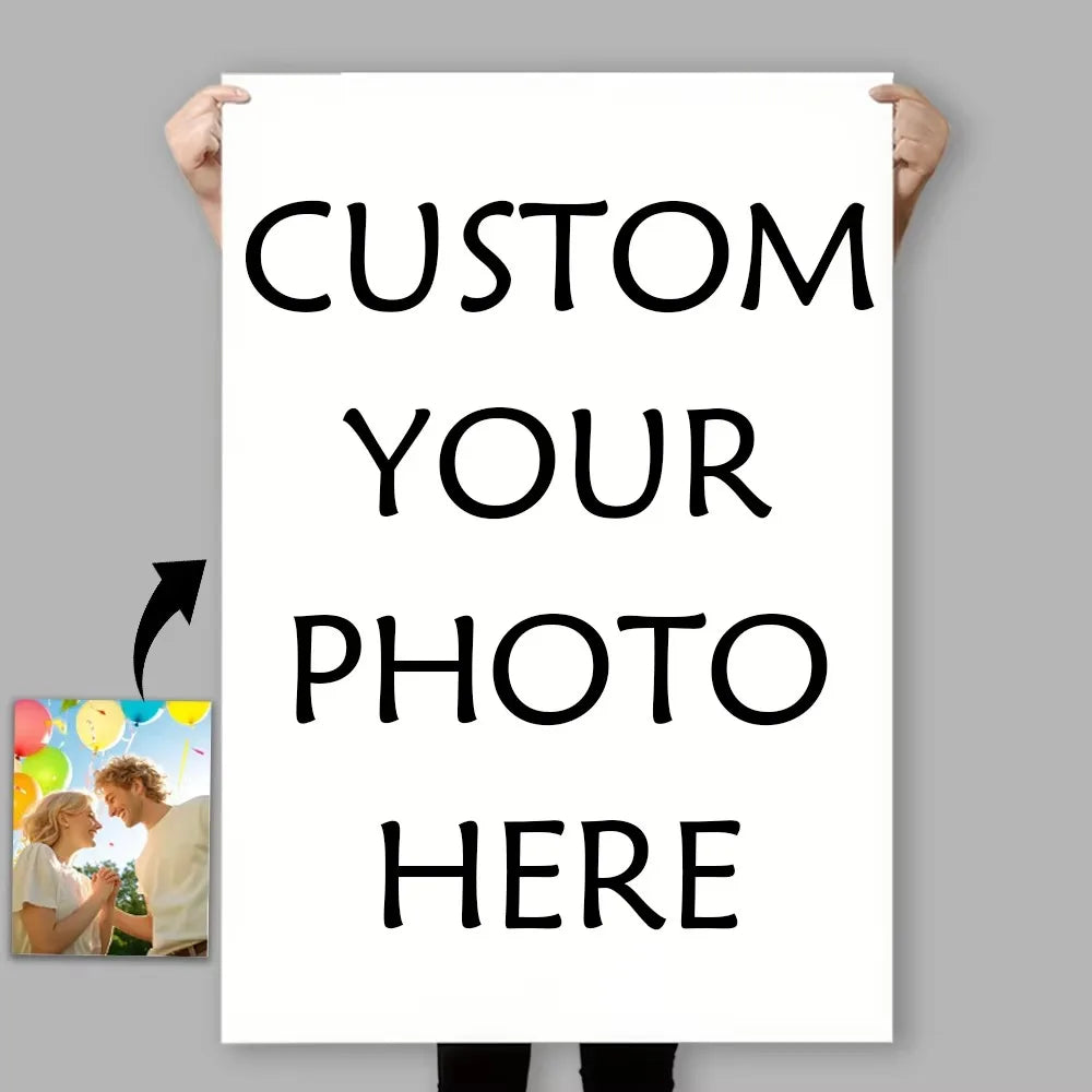 poster personnalisé texte noir minimaliste décoration murale photo famille animaux mariage cadeau maison