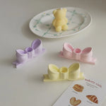 bougies moderne violet rose jaune vert rubans clips mariage décoration créative maison