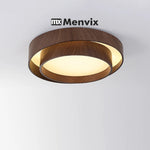 lampe led bois moderne minimaliste marron clair doré veineux lumières télécommande adjustable