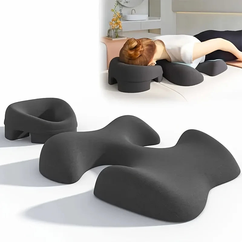 coussins mousse mémoire forme ensemble lit spa gris ergonomiques veloutés