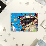 autocollants imperméables cartes credit debit transport multicolore floral popart adhésifs portefeuilles cartes modernes