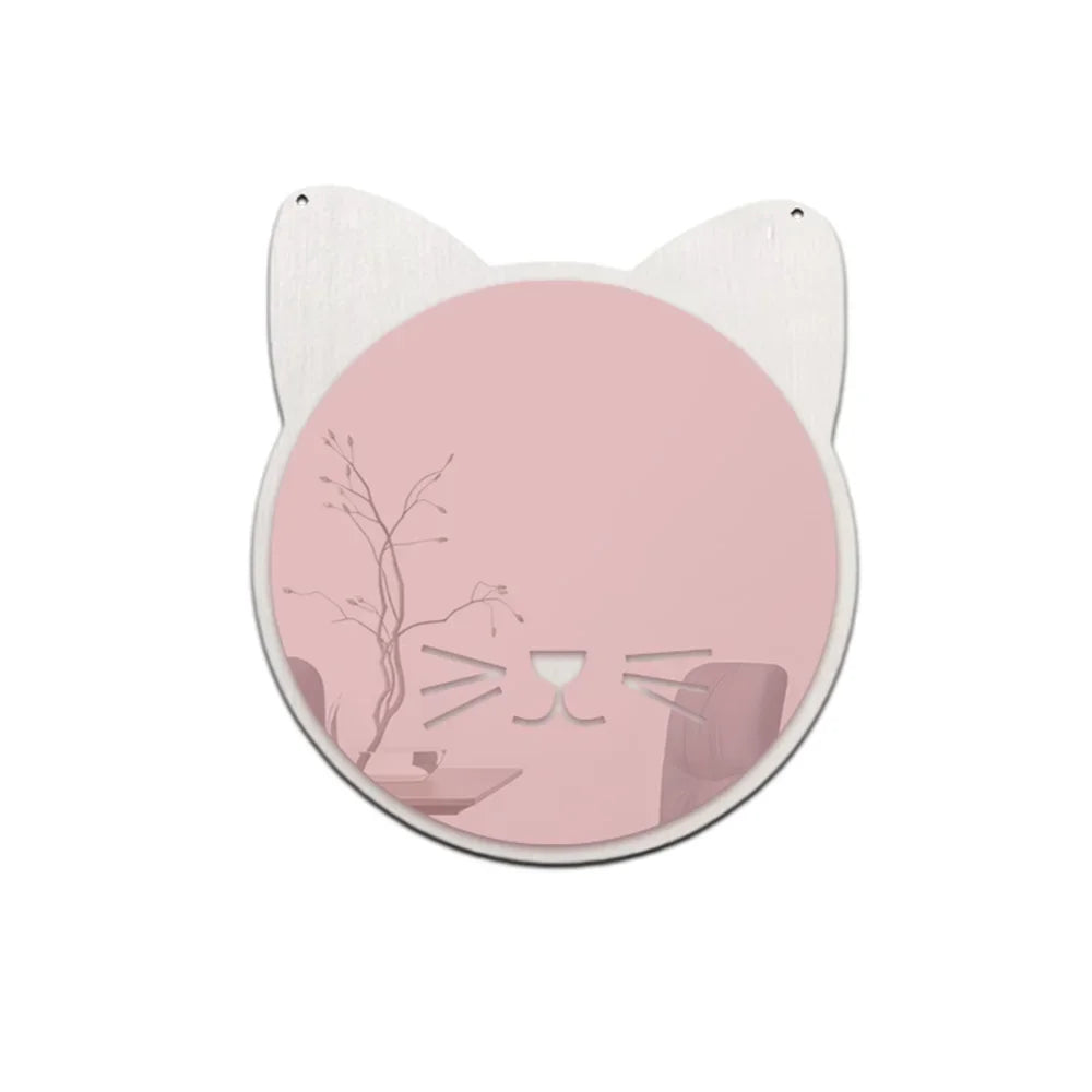 miroirs adhésifs modernes animal chambre enfant blanc doré vert noir minimaliste