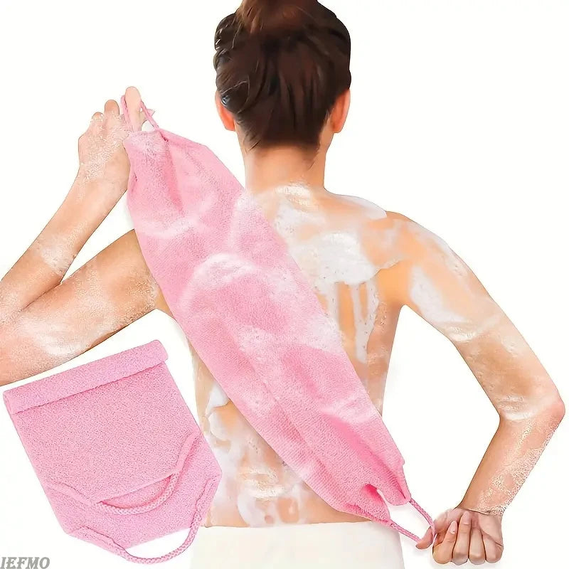 gant bain exfoliant bleu vert violet rose blanc durable réutilisable absorbant
