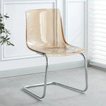 chaise contemporaine transparente texture ondulée moderne coeurs adhésifs