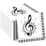 serviettes papier notes musicales fête anniversaire mariage décoration enfant simple moderne