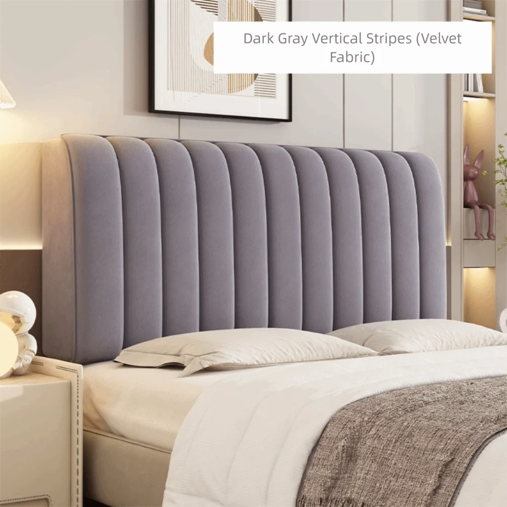 housse tête lit velours solide couleur beige clair moderne usage quatre saisons lavable