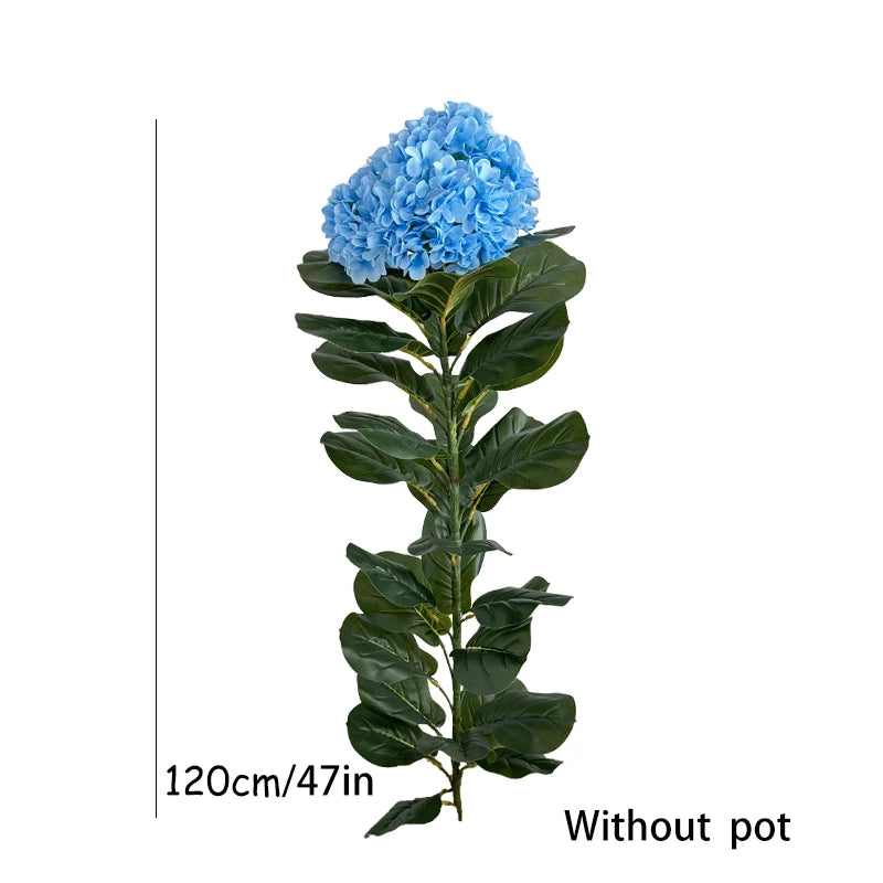 plante artificielle hortensia blanc vert moderne pot décoration intérieure réaliste