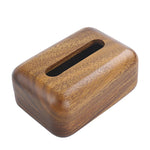 boîte mouchoirs bois marron grain naturel classique salon salle bain minimaliste couvercle amovible