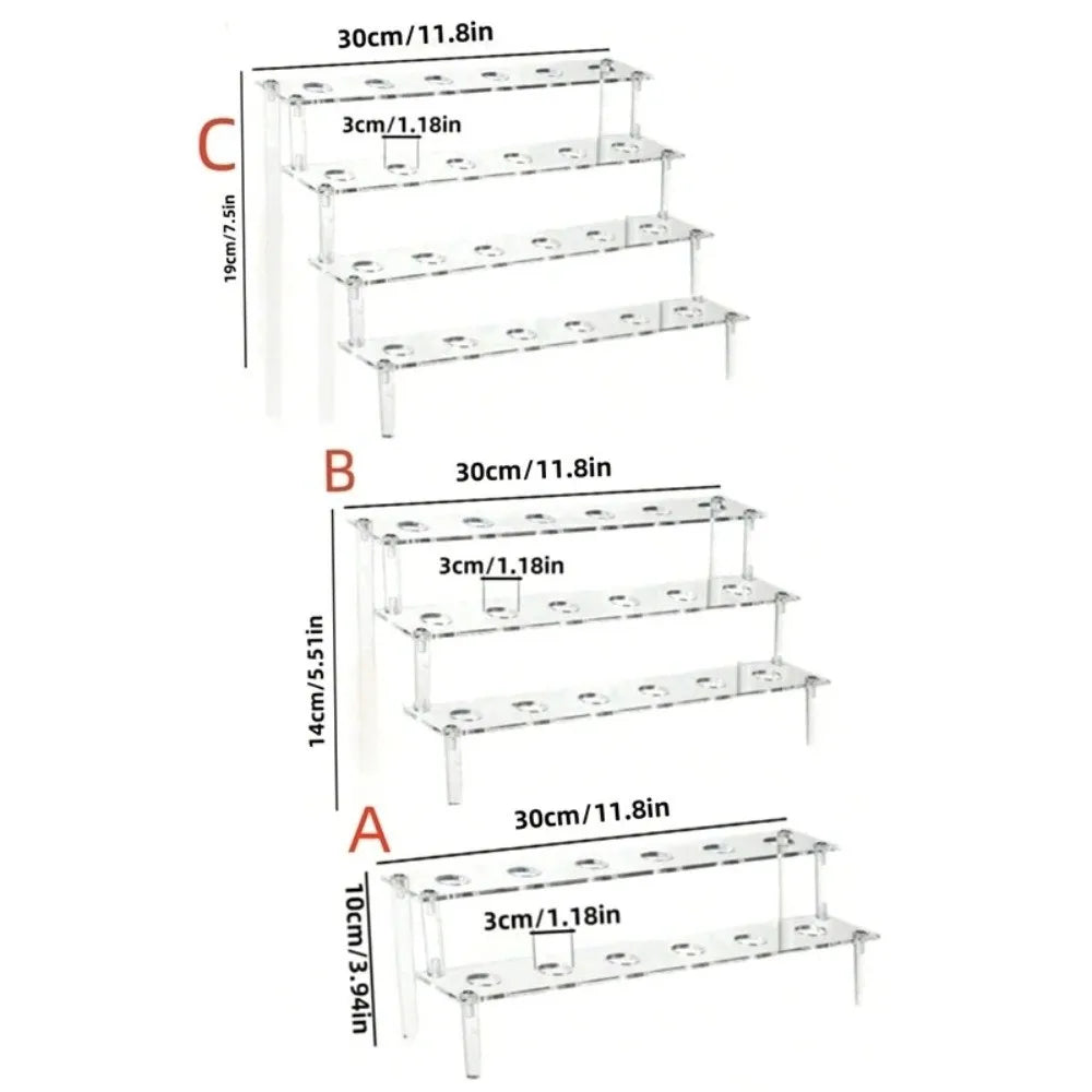 présentoir transparent multi niveaux rangement cônes gaufres douceurs pâtisserie étagères transparentes supports pâtissiersTrapendoisRAL