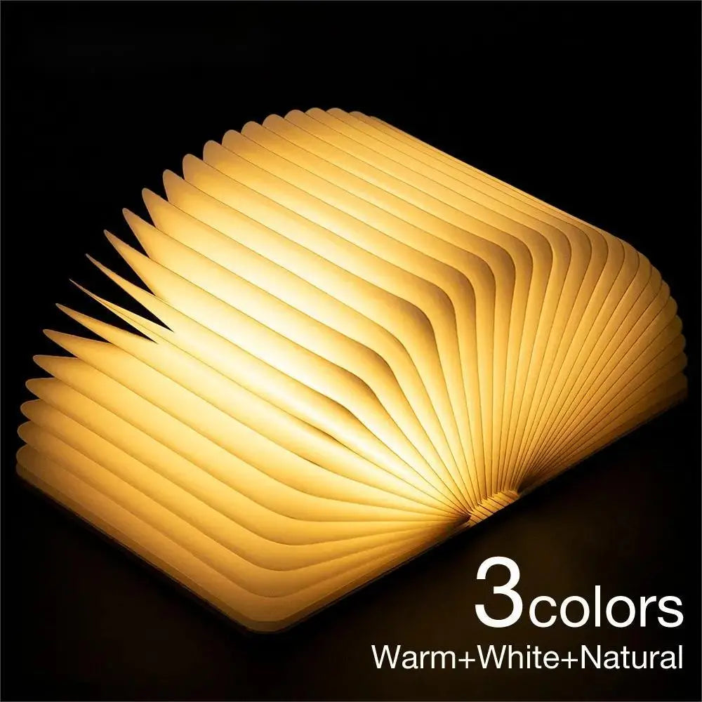 lampe lecture led livre forme blanc brun minimaliste moderne rechargeable usb certifiée rohs fcc