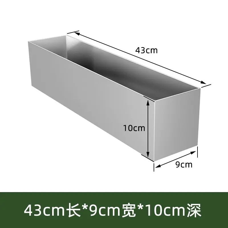 bac fleurs moderne acier inoxydable lisse opaque simple extérieur intérieur plante succulente décoration balcon