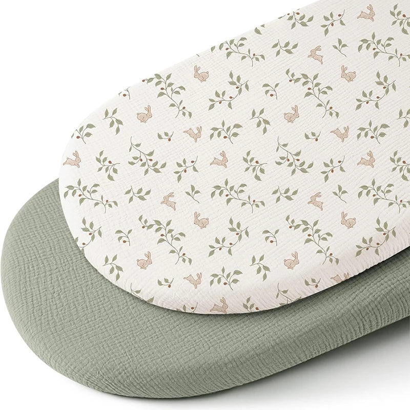 draps housses bébé unisexe fleurs feuilles moderne doux beige rose vert bleu marine