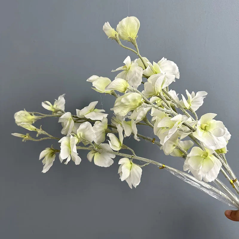 décoration intérieure bouquet artificiel violet blanc rose tige transparente fleurs opaques classique mariage anniversaire