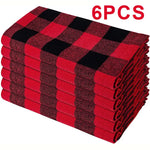 serviettes table orange blanches carreaux classiques pack 12 24 cm45cm