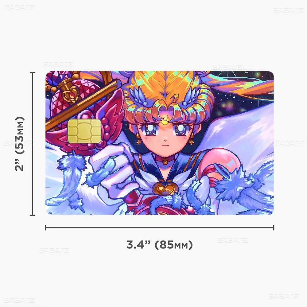 étiquettes carte bancaire stickers dessins animés personnages mignons adhésifs réutilisables waterproof classiques cartes credit