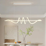 lampe suspendue moderne spirale blanc noir contemporaine télécommande trois modes lumière