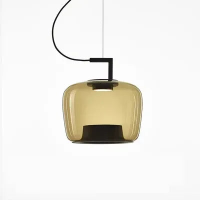 suspension lumineuse vert clair moderne transparente clips câble noir marron noir