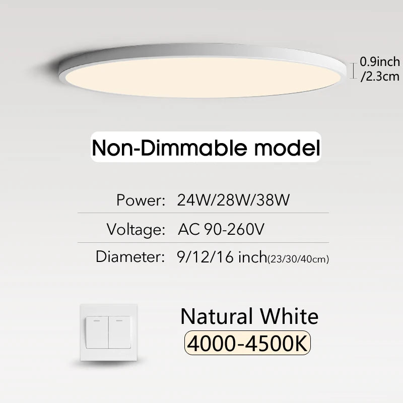 plafonnier led moderne blanc intensité variable application télécommande minimaliste