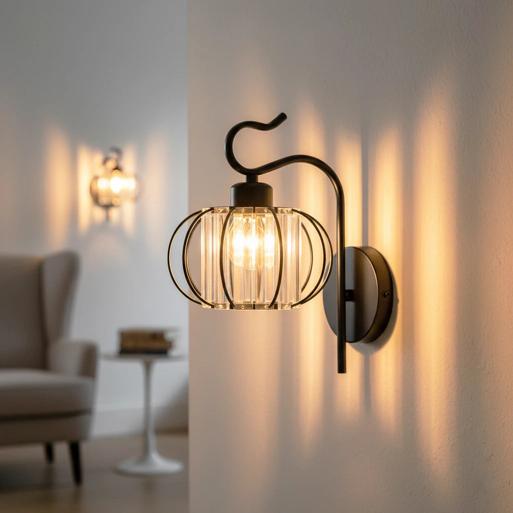 lampe murale moderne led noir fixation décoration intérieure sans motif opaquet