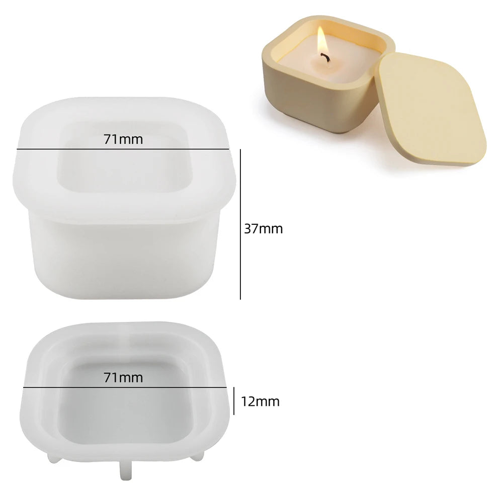 moule silicone bougie parfumée blanc rose pâle moderne minimaliste couvercle bricolage décoration maison