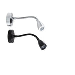 lampe murale flexible argentée moderne interrupteur inclinable led 12v cuisine salle manger